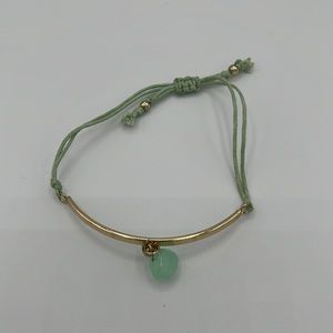 Rope bracelet with metal bar